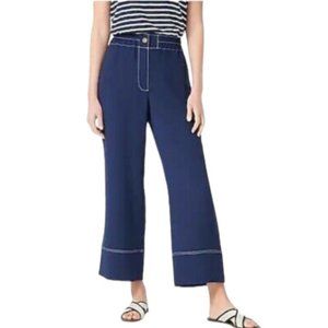 J. Crew Pants 2 Navy Blue Wide Leg Crop Sailor AV443